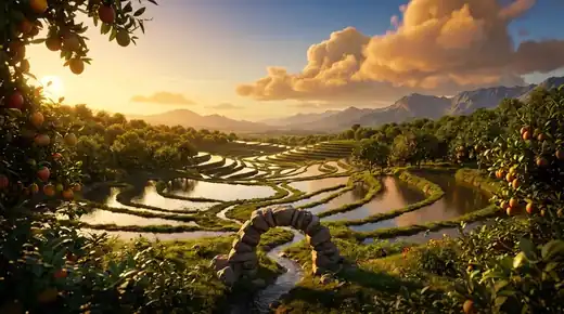 Paisaje que evoca la Gratitud