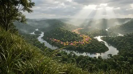 Paisaje que evoca el Cafuné
